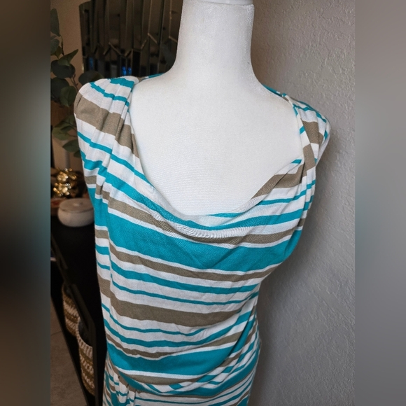 MNG By Mango Asymmetrical Stripes Mini Dress Size S - Picture 3 of 8